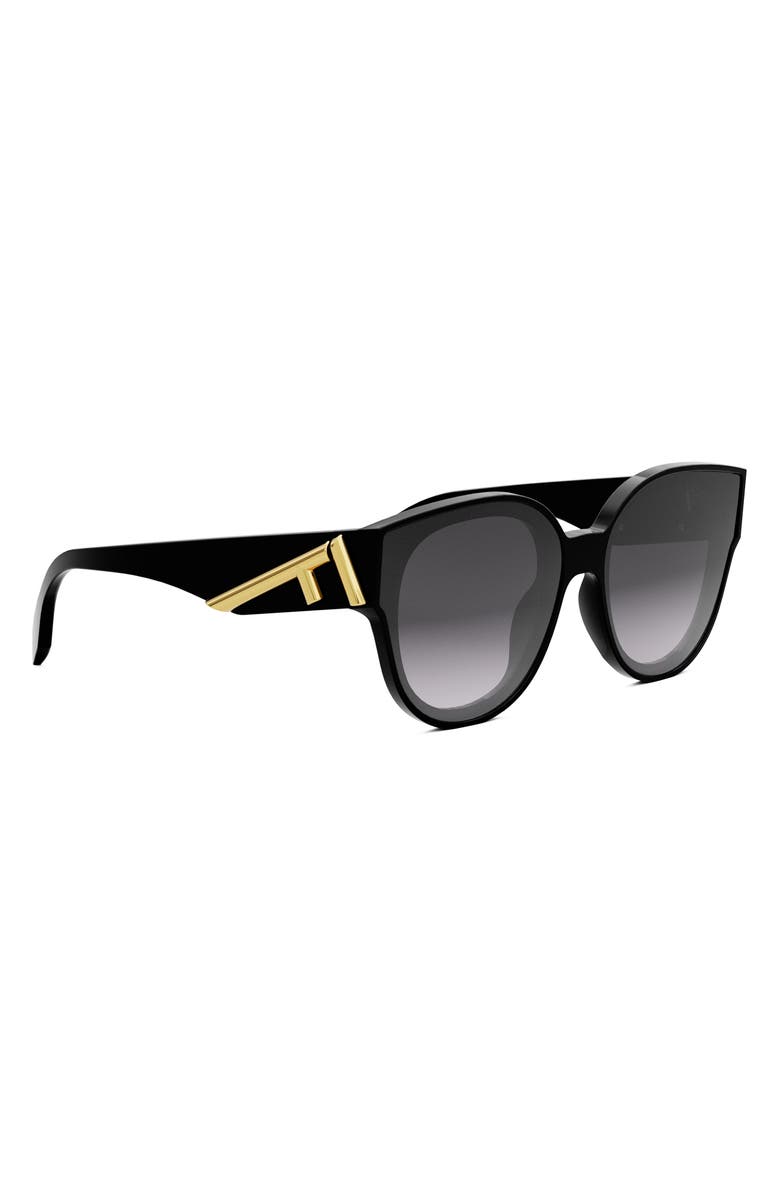Fendi 'Fendi First 63mm Gradient Oversize Round Sunglasses, Alternate, color, 