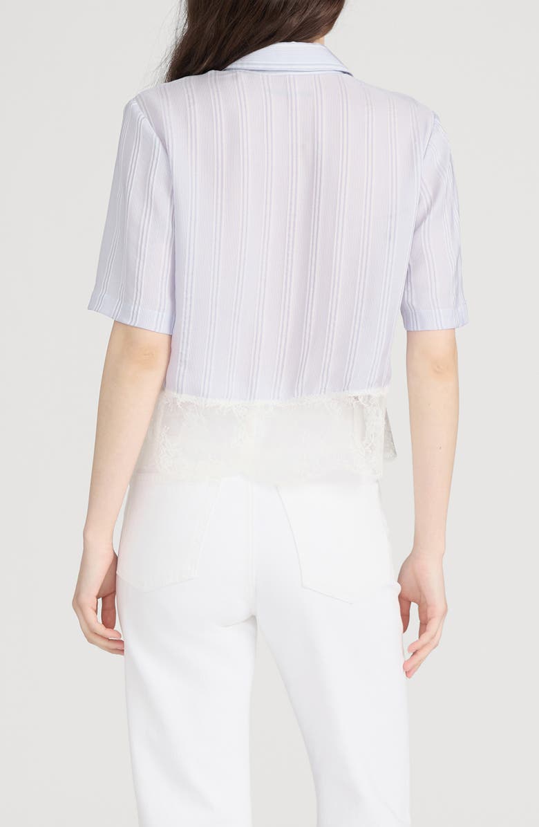 FRAME The Stripe Silk Shirt, Alternate, color, Chambray Multi