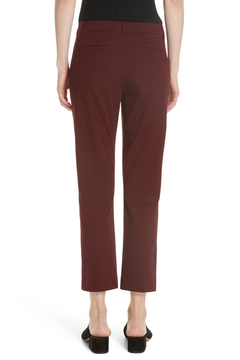 Coin Pocket Chino Pants, Alternate, color, BLACK CHERRY