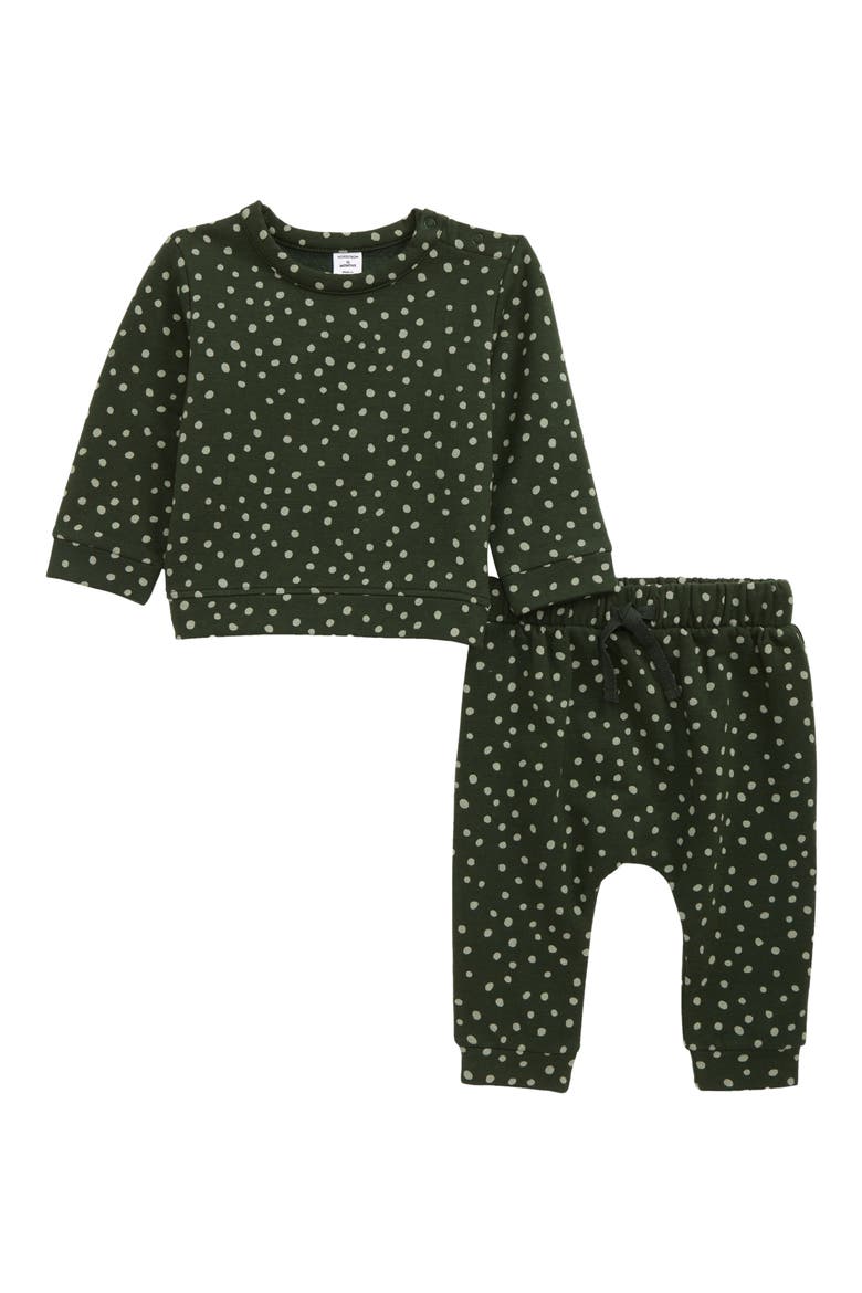 Print Snuggle Set, Main, color, GREEN MOUNTAIN SKETCHY DOTS