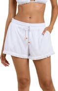 La Blanca Wild Beach Fringe Drawstring Shorts