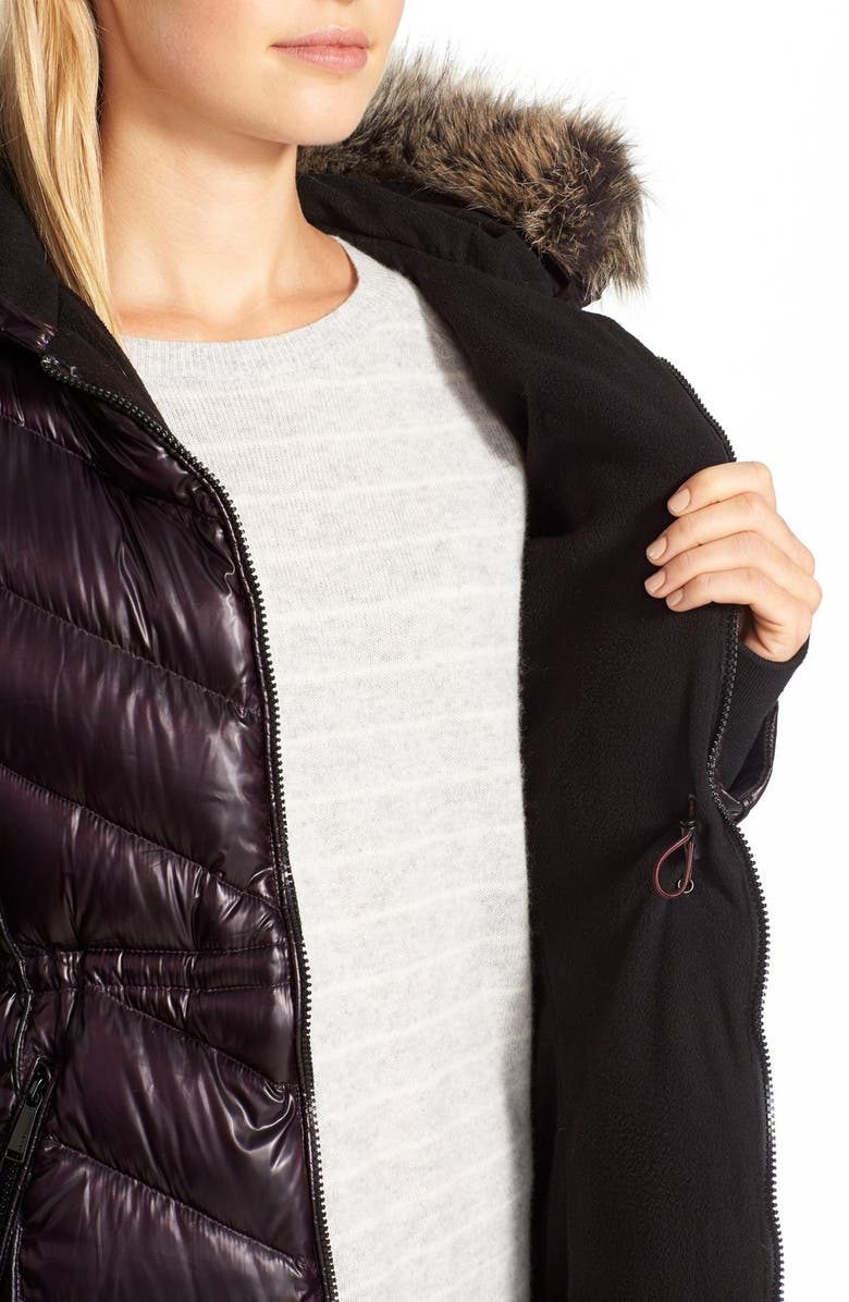 BCBGeneration Faux Fur Trim Quilted Parka, Alternate, color,