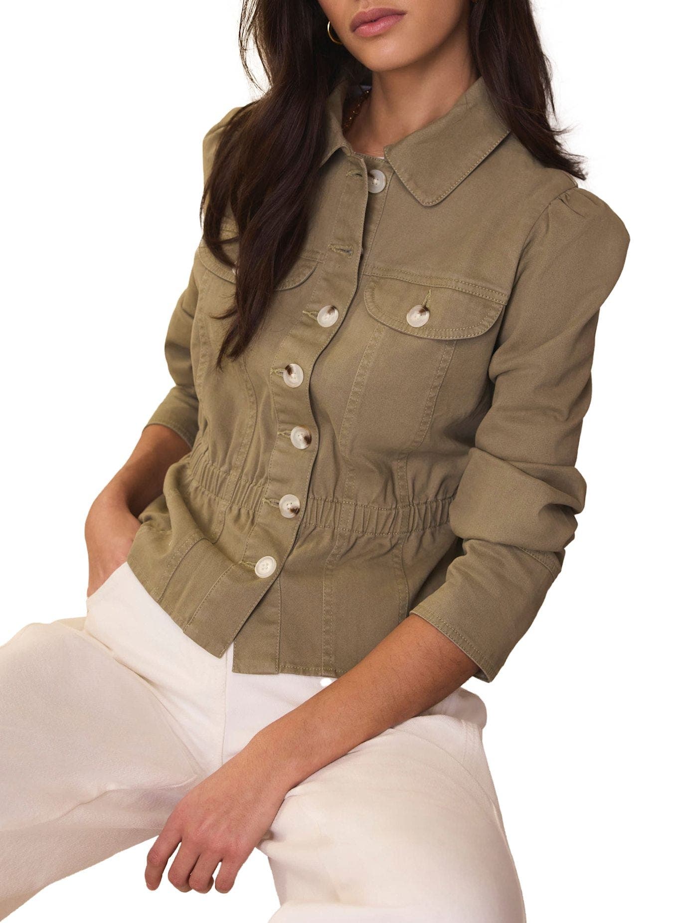 Collared Peplum Jacket - image 2