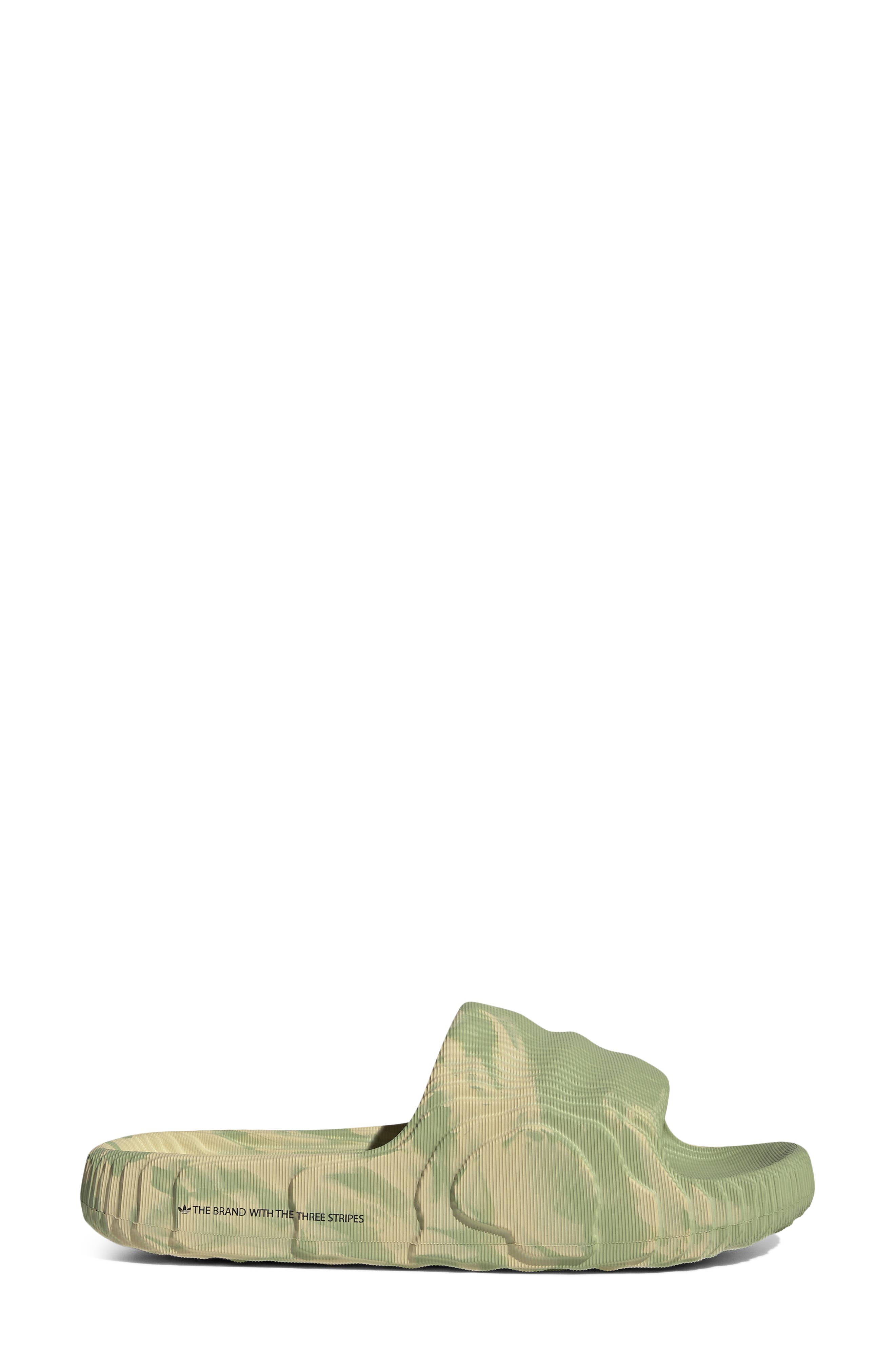 Adilette Comfort Slide Sandal, Alternate, color, GREEN MULTI