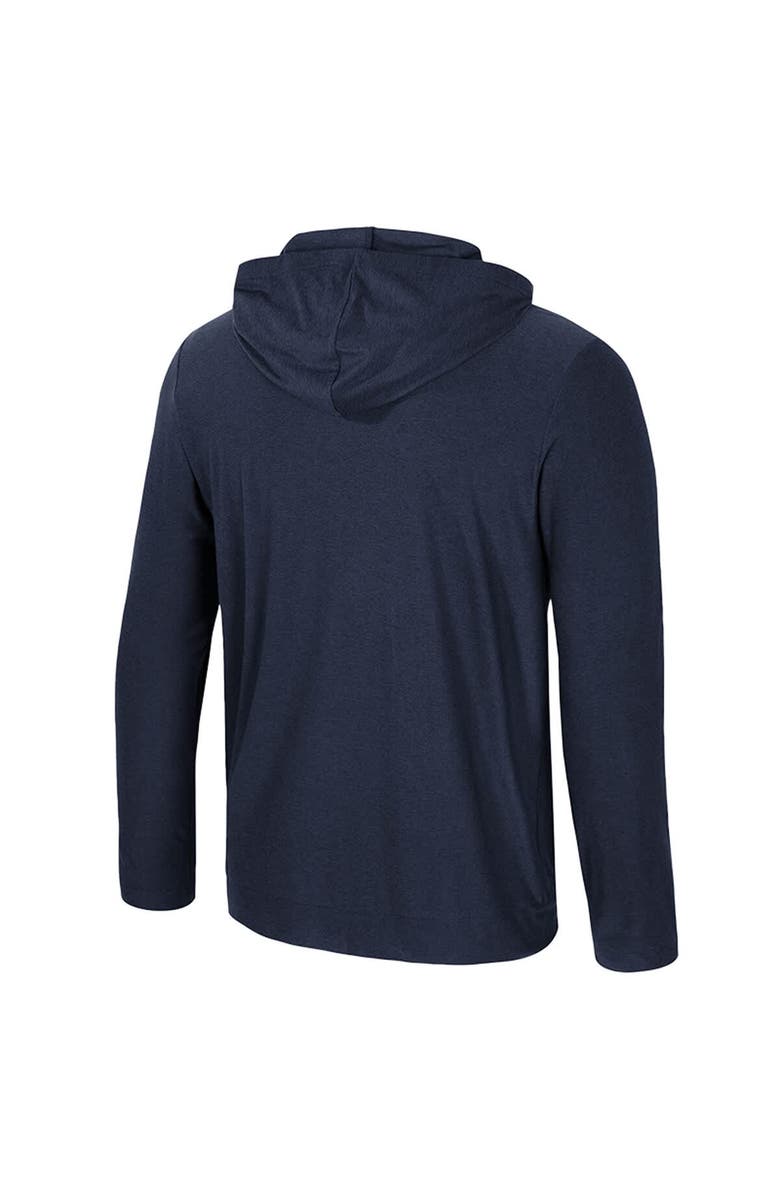 COLOSSEUM Men's Colosseum Navy West Virginia Mountaineers Long Sleeve T-Shirt Hoodie, Alternate, color,