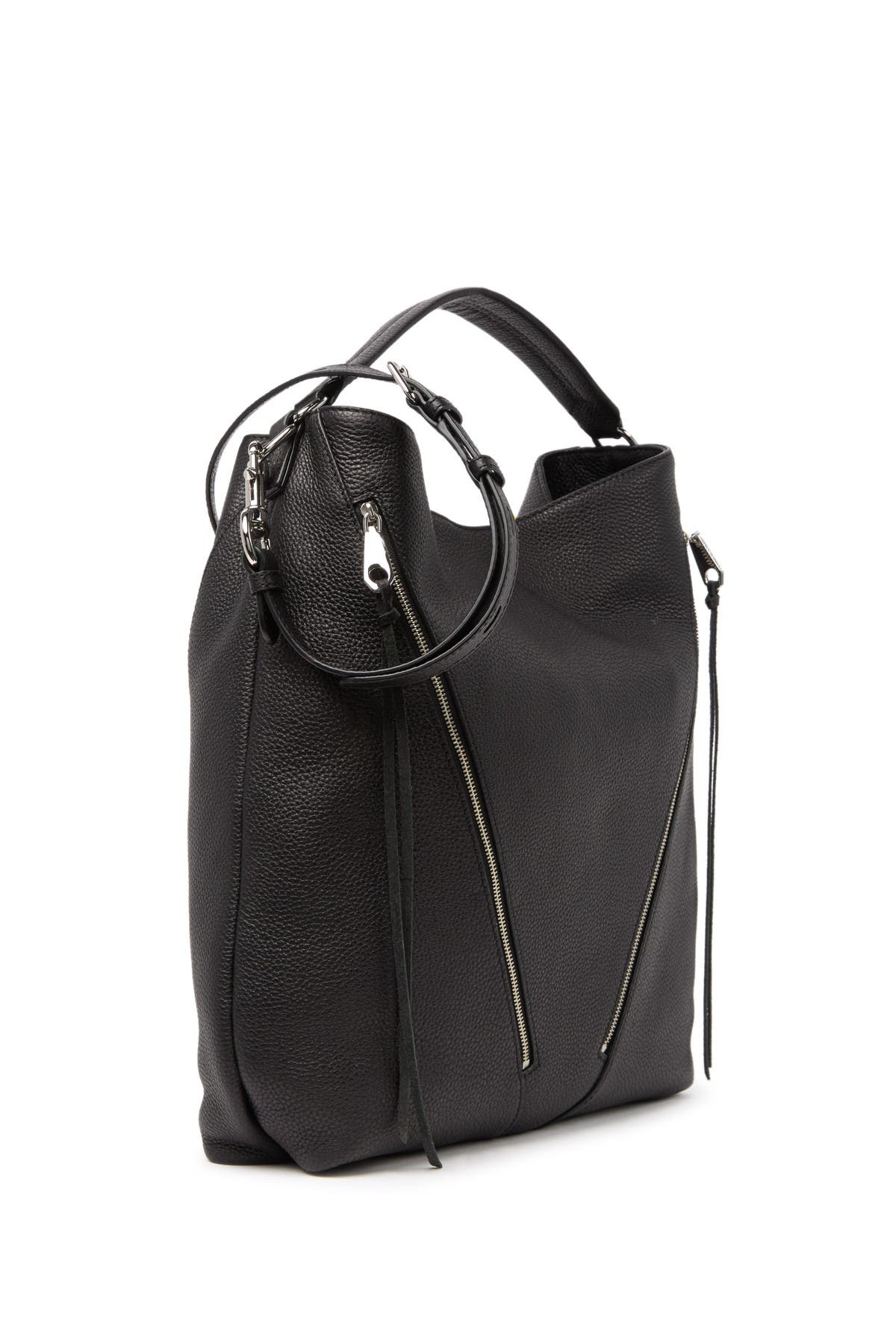 Rebecca Minkoff Moto Leather Hobo Bag, Alternate, color, 