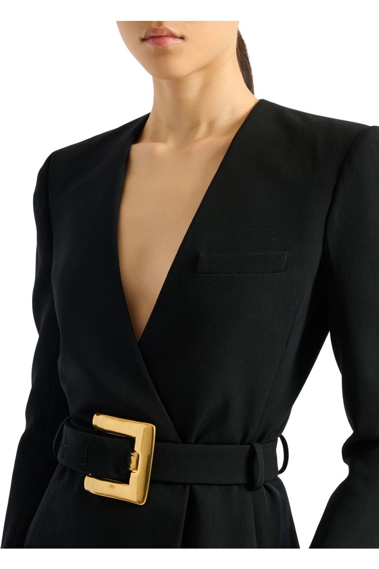 Short belted dress, Alternate, color, black