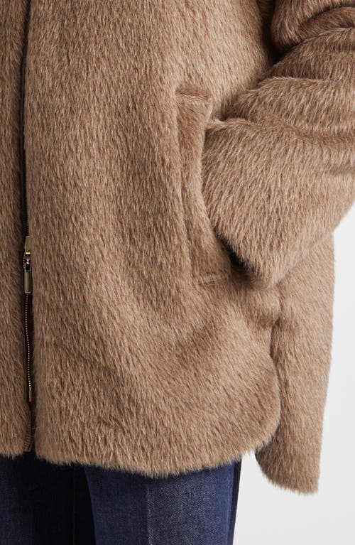 Max Mara Spacefe Reversible Down Coat In Brown