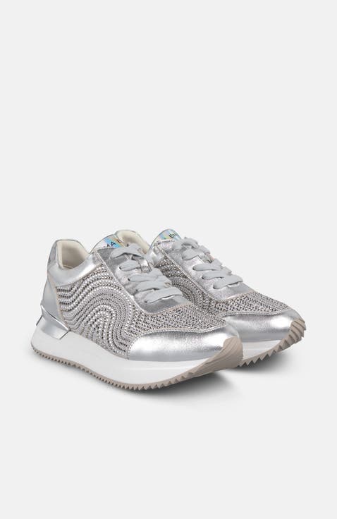 Sneaker with Rhinestone Print