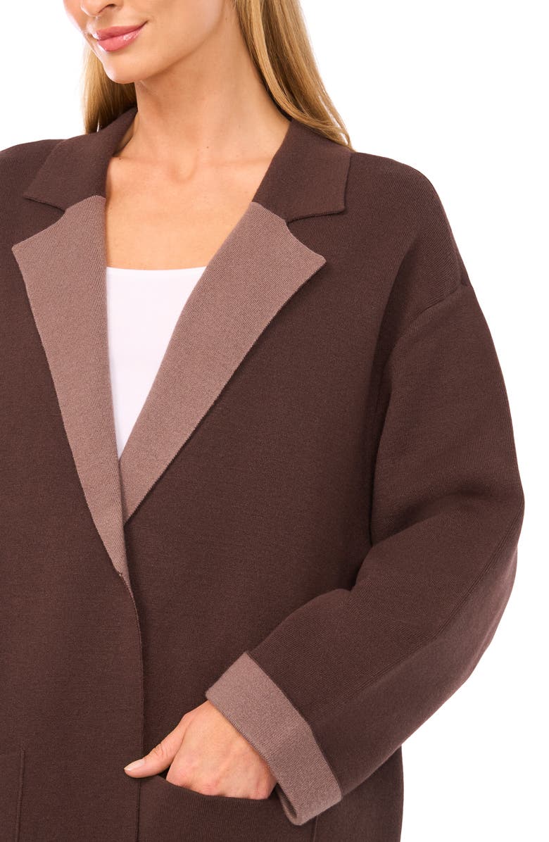 Halogen<sup
®</sup
 Open Front Coat, Alternate, color, Deep Coffee