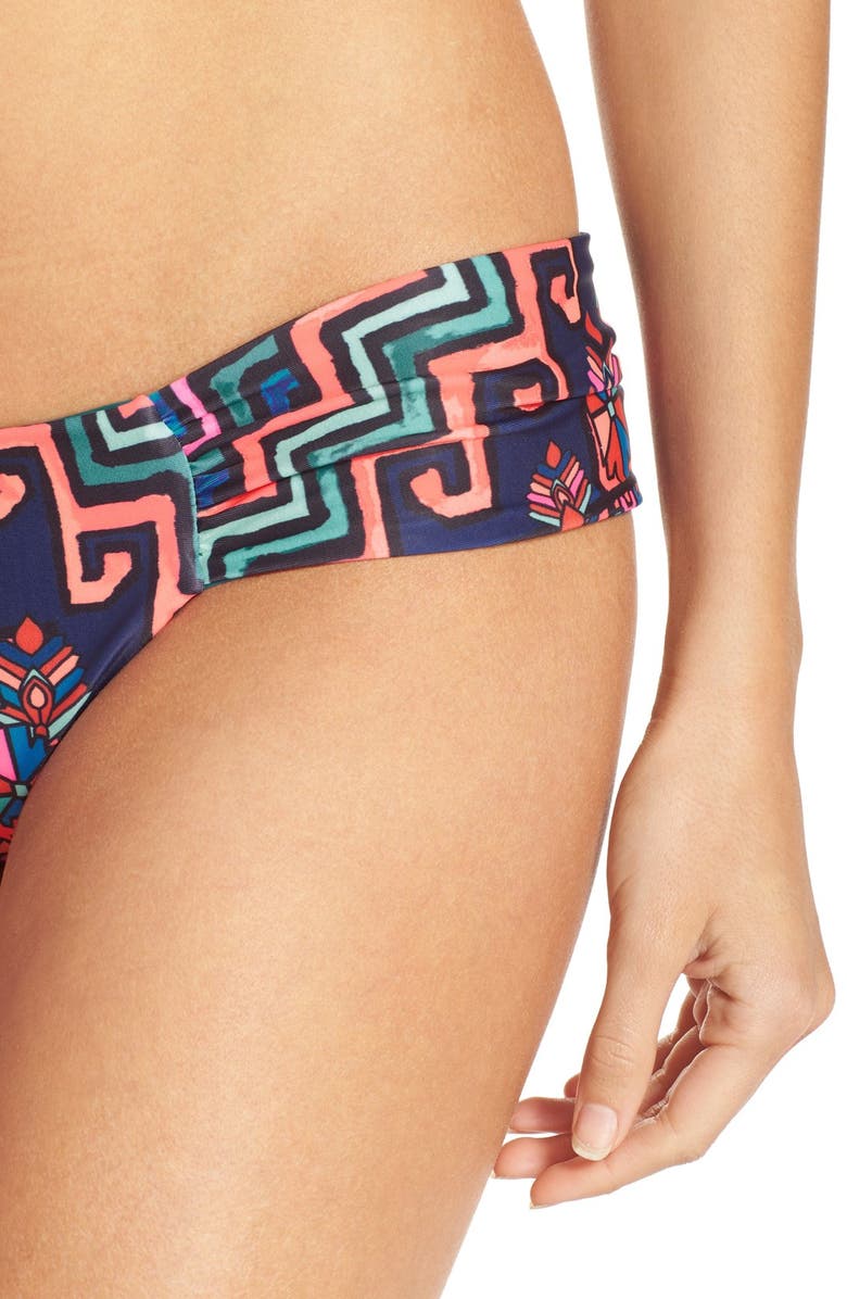 Mara Hoffman Ruched Cheeky Bikini Bottoms, Alternate, color, 
