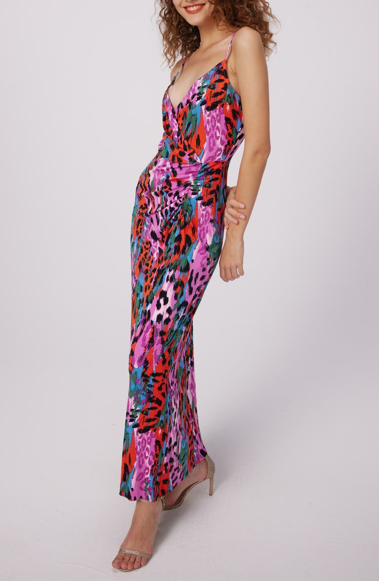 DVF Saavya Mixed Print Slipdress, Alternate, color,