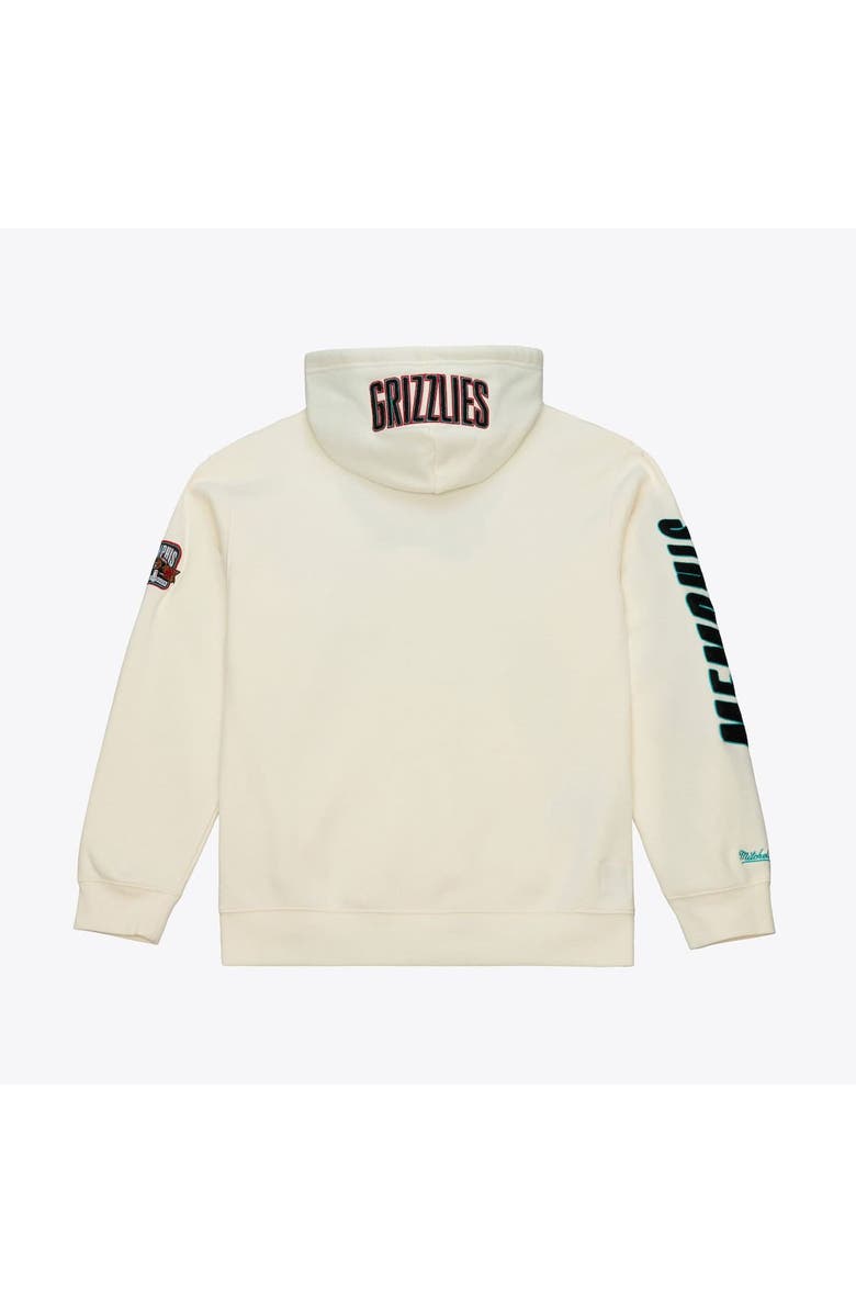 Mitchell & Ness Men's Mitchell & Ness Cream Memphis Grizzlies Hardwood Classics Chainstitch Premium Fleece Hoodie, Alternate, color, Cream