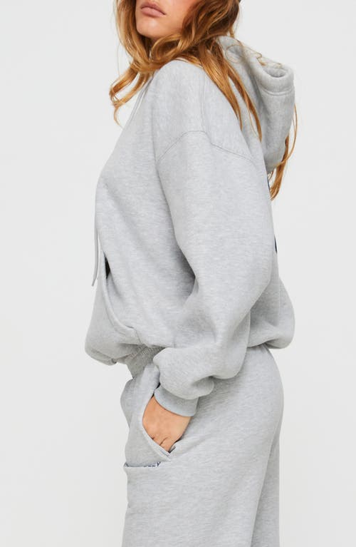 Shop Princess Polly Logo Graphic Hoodie In Grey
