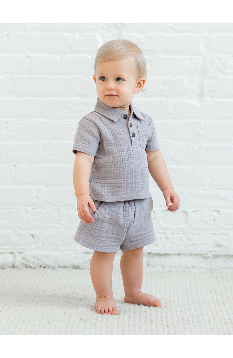 Colored Organics Jude Organic Muslin Shorts, Alternate, color, Lilla