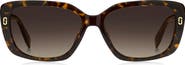 Marc Jacobs 57mm Gradient Rectangular Sunglasses