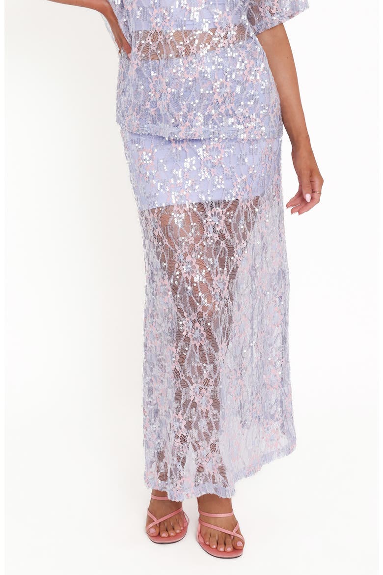 Yonder Sequin Lace Maxi Skirt, Main, color, PURPLE