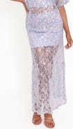 Petal & Pup Yonder Sequin Lace Maxi Skirt