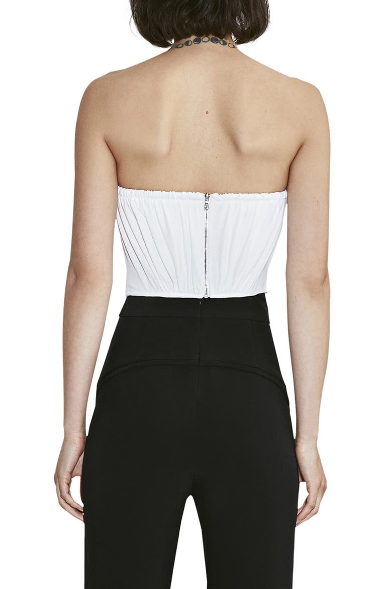 Holly Cording Bustier Top, Alternate, color, OPTIC WHITE