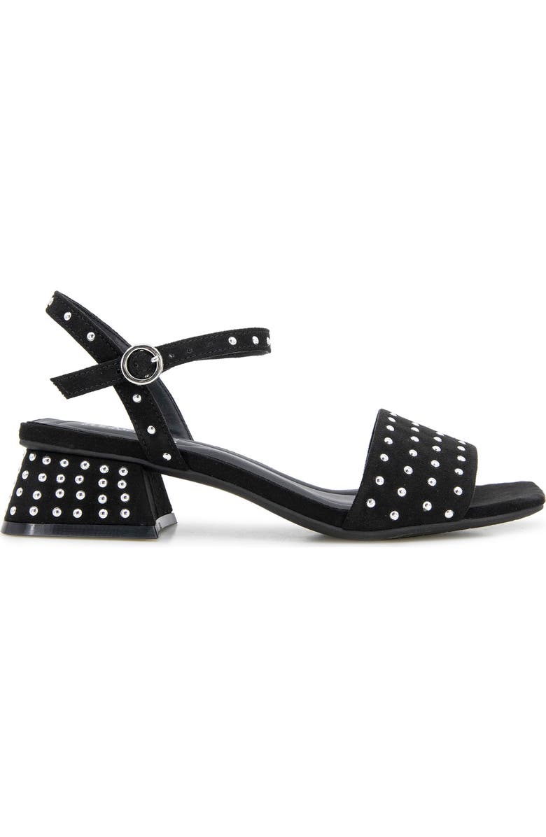 Reaction Kenneth Cole Buena Block Heel Sandal, Alternate, color, Black Micro