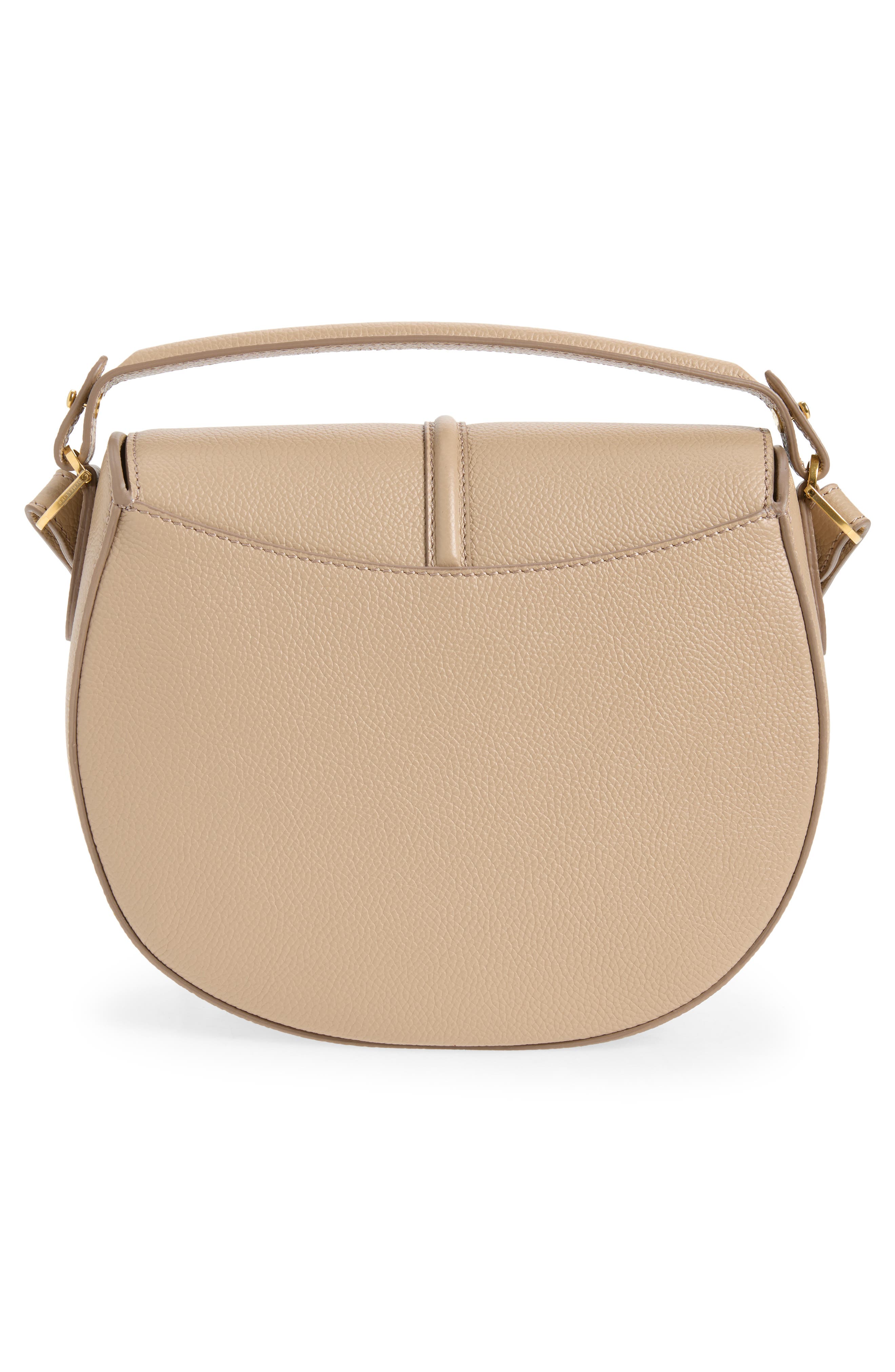 Siena Leather Saddle Crossbody Bag, Alternate, color, LIGHT TAUPE