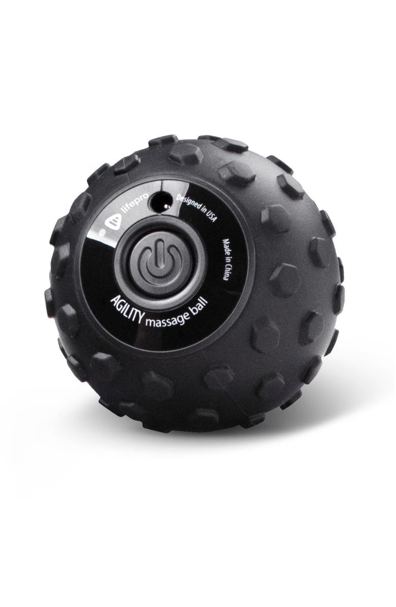 Lifepro Agility Vibrating Massage Ball 4 Speed Deep Tissue Trigger Point Therapy Ball, Main, color, Black