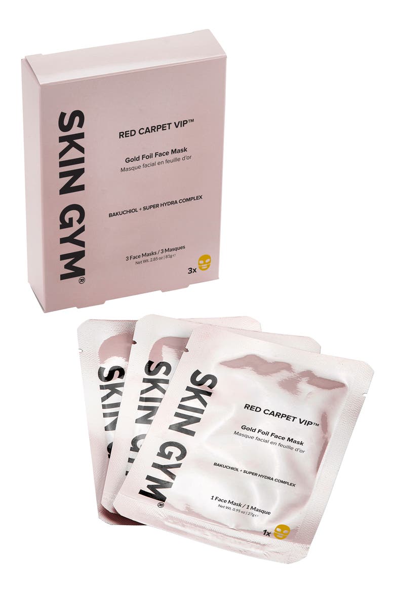 Red Carpet VIP™ Gold Foil Face Mask, Alternate, color, NO COLOR