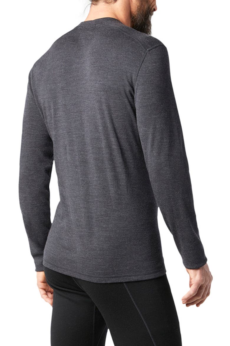 Merino 250 Base Layer Long Sleeve Crewneck Shirt, Alternate, color, CHARCOAL HEATHER