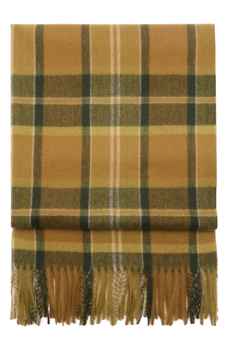 MANGO Check Fringe Scarf, Main, color,