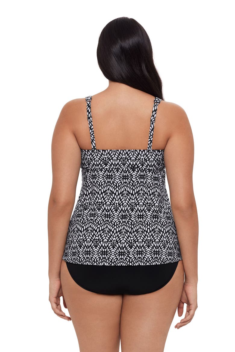 Molly Double Ring Tankini Swimsuit Top, Alternate, color, Balinese Block