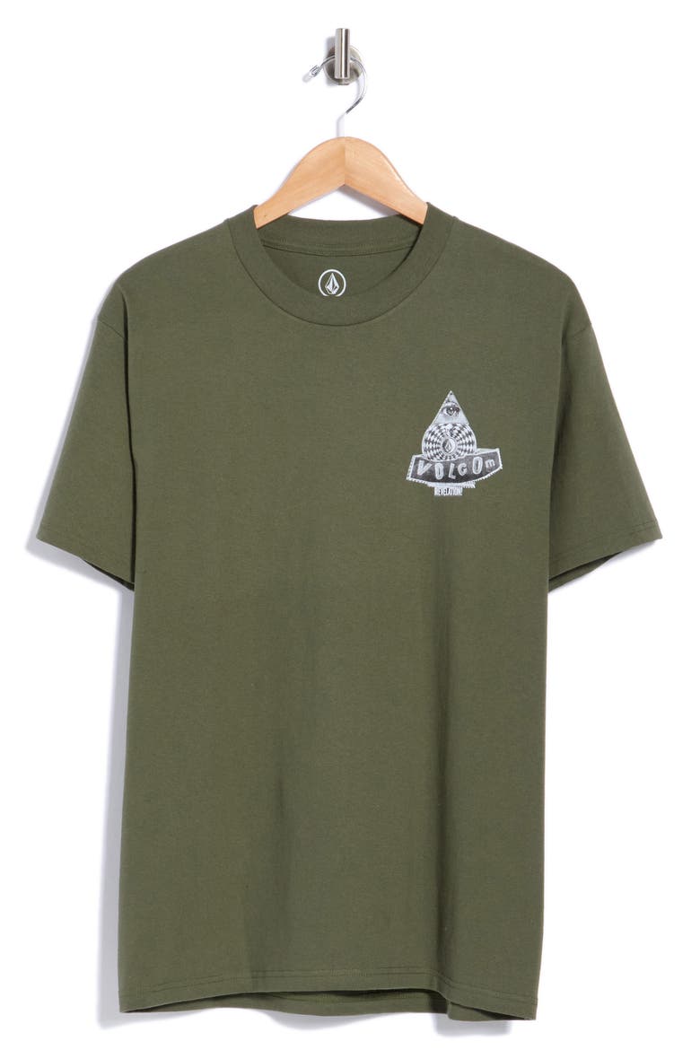 High Frequency Cotton Graphic T-Shirt, Main, color, SURPLUS GREEN