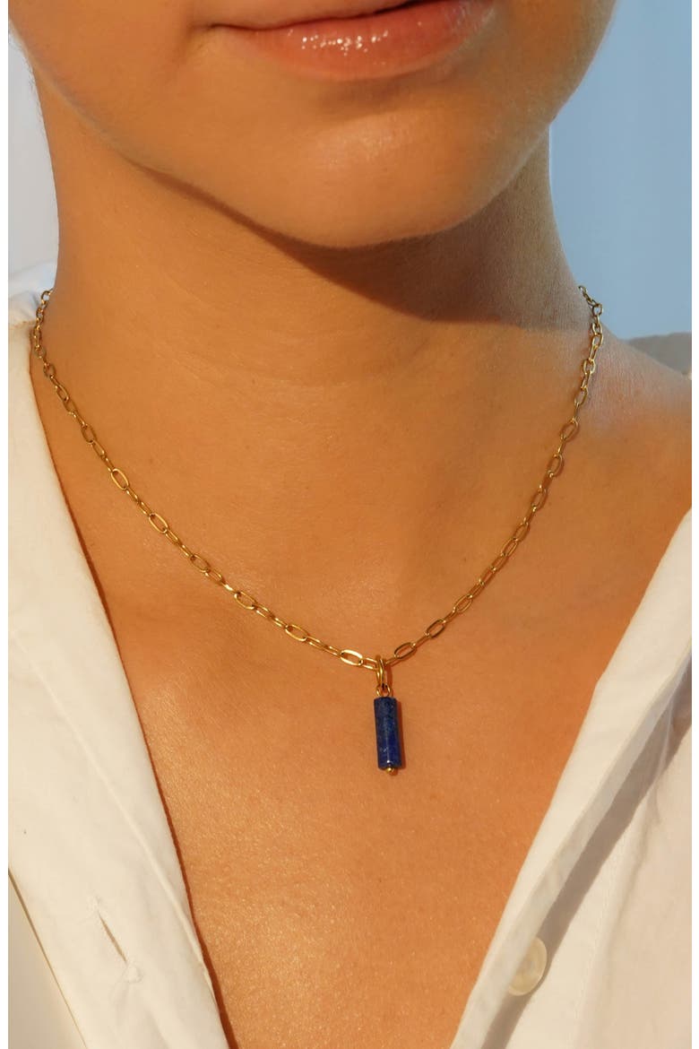 Lapis Charm, Alternate, color, GOLD
