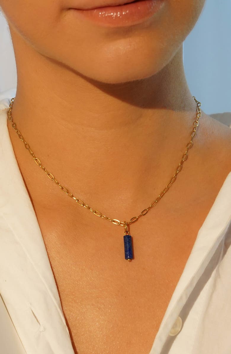 KOZAKH Lapis Charm, Alternate, color, Gold