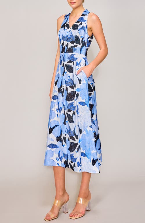 Melloday Floral Print Sleeveless Dress