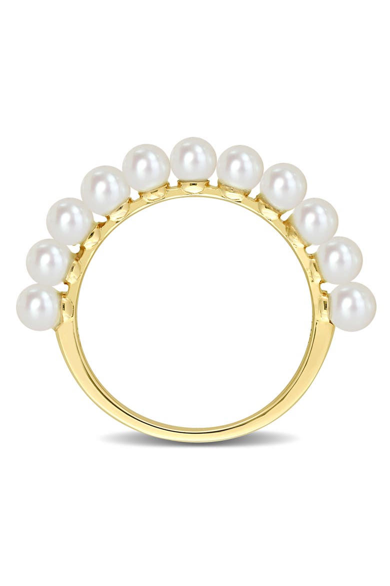 Cultured Pearl Single Row Ring 14k, Alternate, color, Pearl