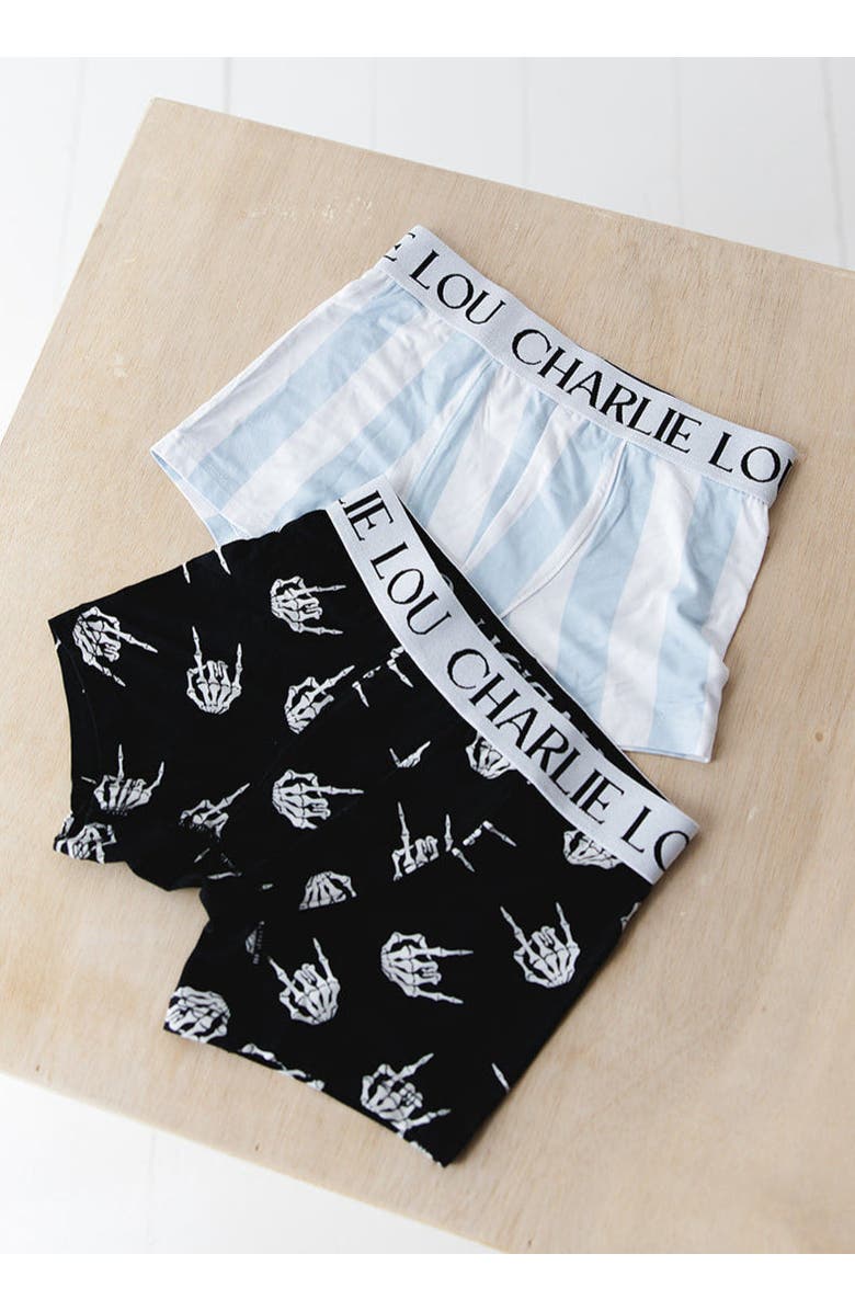Charlie Lou Baby<sup>®</sup> Baby Boy's Cotton Candy Clouds Stretchy Boxers, Alternate, color, Blue