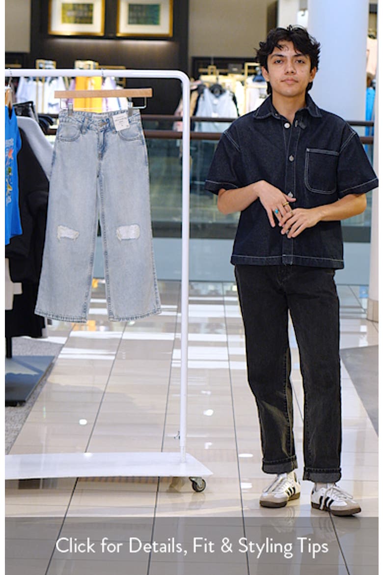 Kids' Ripped Wide Leg Jeans video