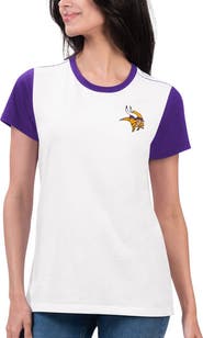 G-III 4HER BY CARL BANKS Women's G-III 4Her by Carl Banks White/Purple Minnesota Vikings Fashion Illustration T-Shirt