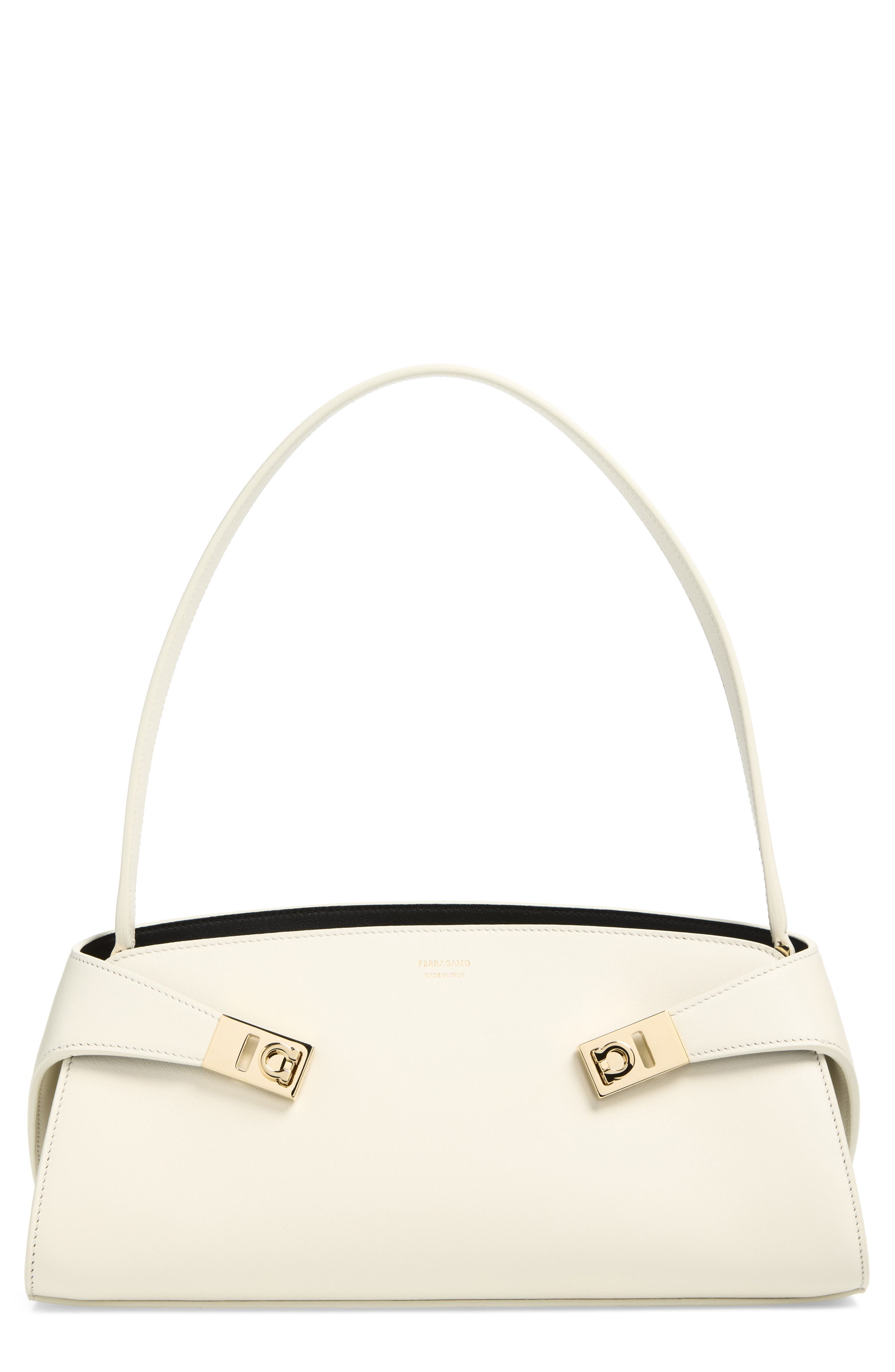 Hug Leather East/West Shoulder Bag, Main, color, MASCARPONE