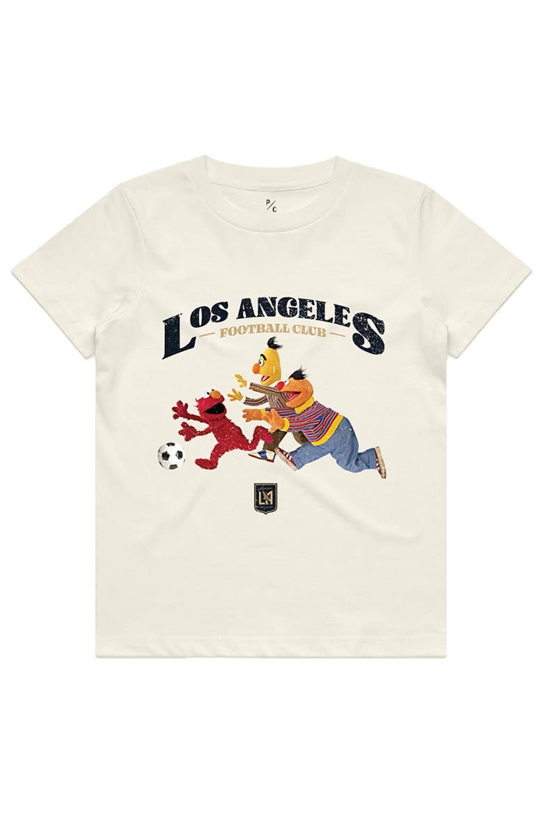 Youth Peace Collective x Sesame Street Cream LAFC Photorealistic T-Shirt, Alternate, color, Cream