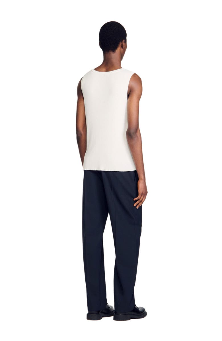 SANDRO Rib knit vest top, Alternate, color, 