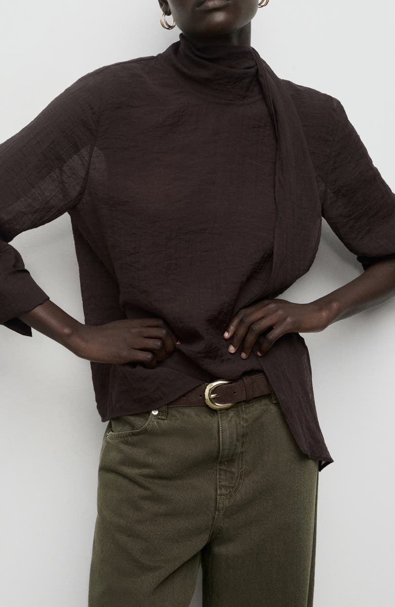 MANGO Low Rise Barrel Leg Jeans, Alternate, color, Khaki Green