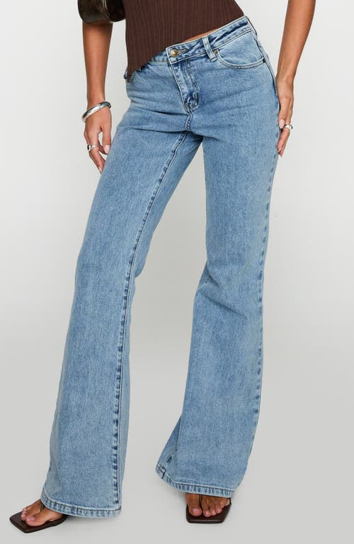 Princess Polly Magic Mirror Mid Rise Bootleg Jeans In Blue