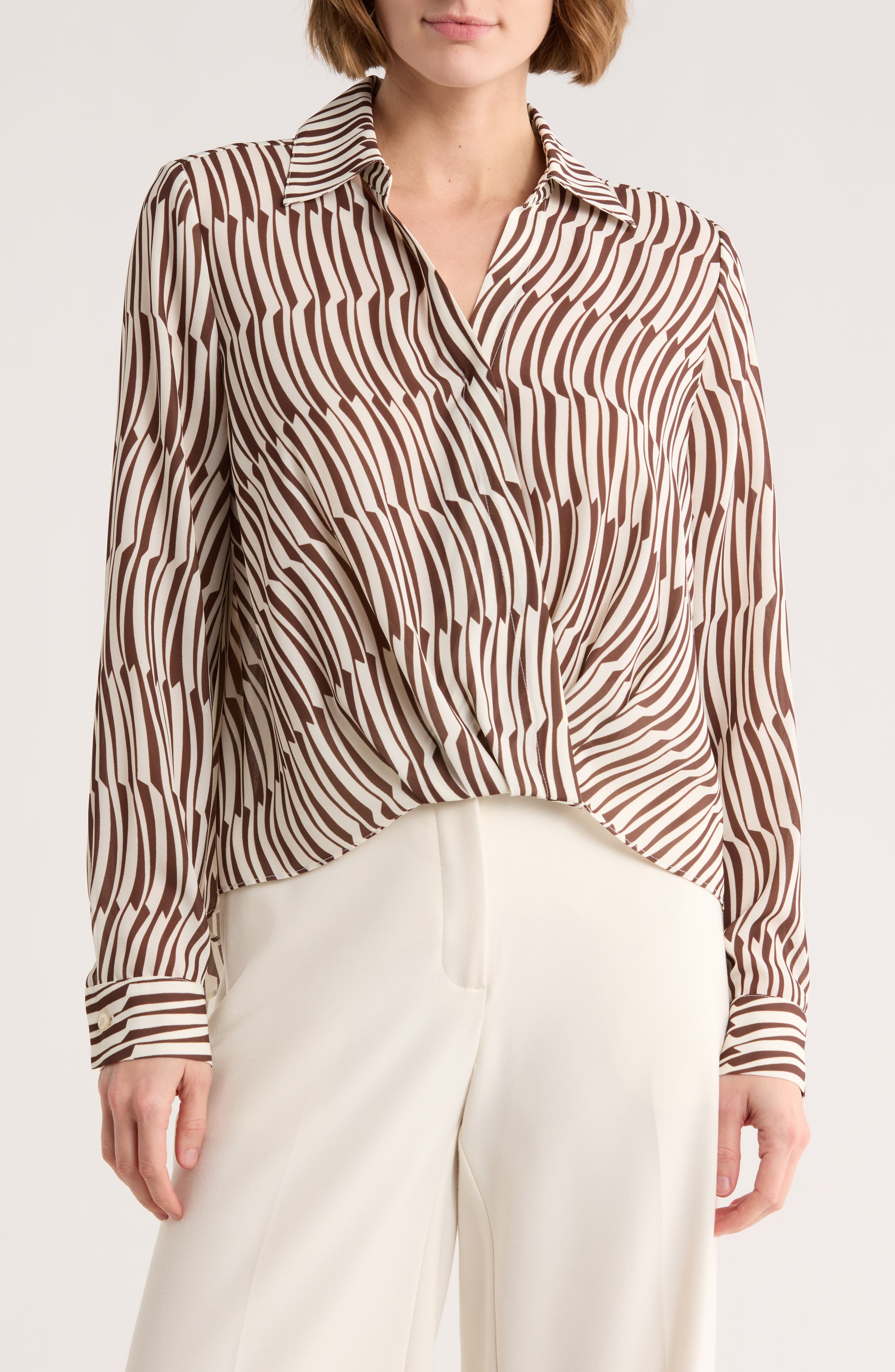 Gemma + Jane Crossover Long Sleeve High-Low Top