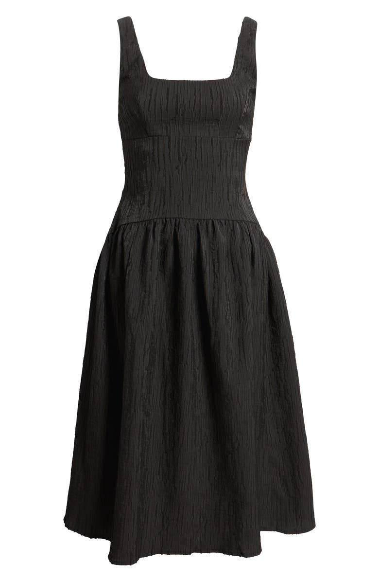 DELUC Vedra Sleeveless Midi Dress, Alternate, color, Black