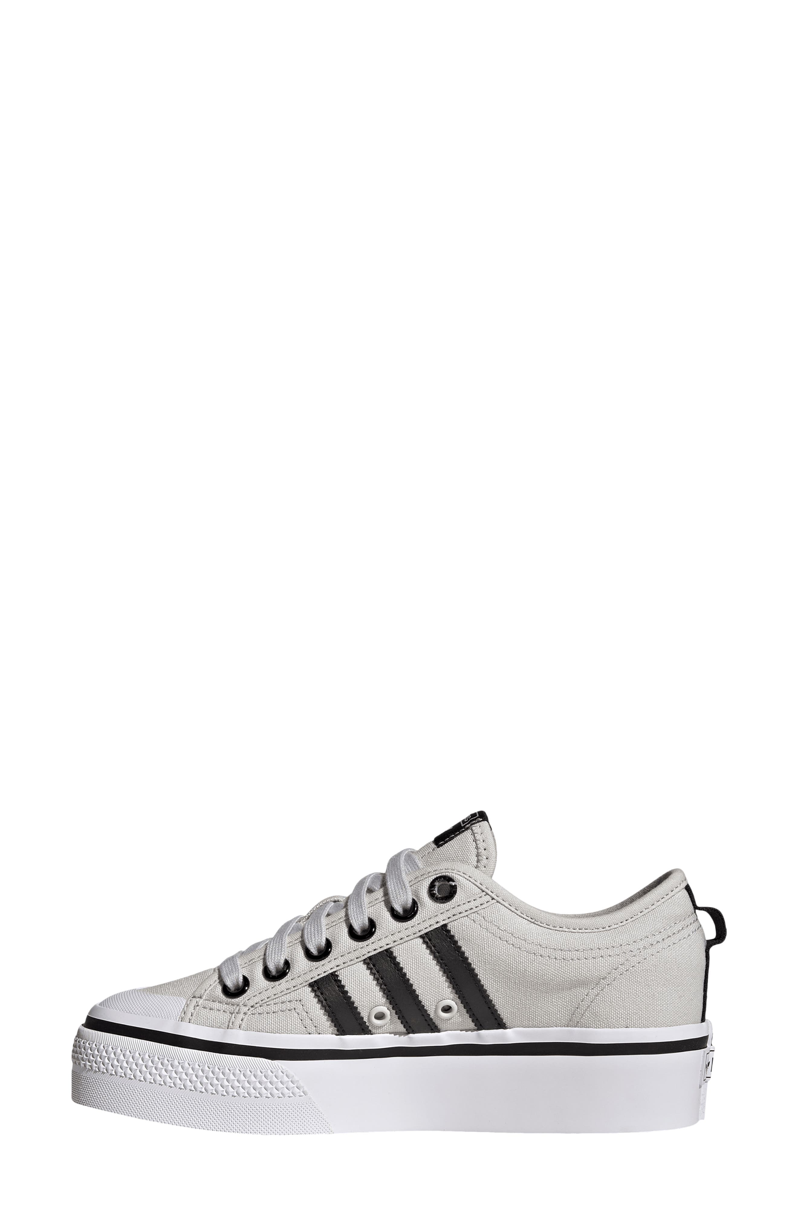 Nizza Platform Sneaker, Alternate, color, GREY/ CORE BLACK/ WHITE