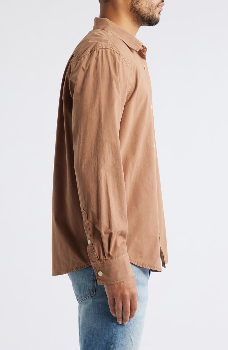 Treasure & Bond Lived In Cotton Button-Up Shirt, Alternate, color, Brown Aztec