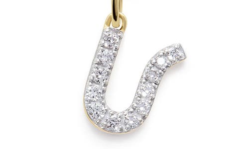 Monica Vinader Lab Created Diamond Initial Pendant Necklace In Gold