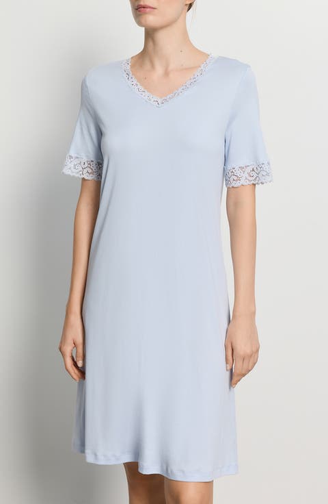 Moments Short Sleeve V-Neck Cotton Nightgown