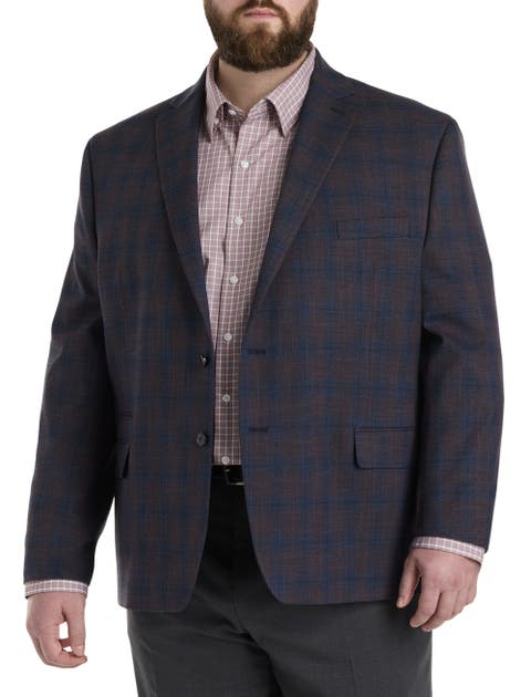 Big & Tall Plaid Sport Coat
